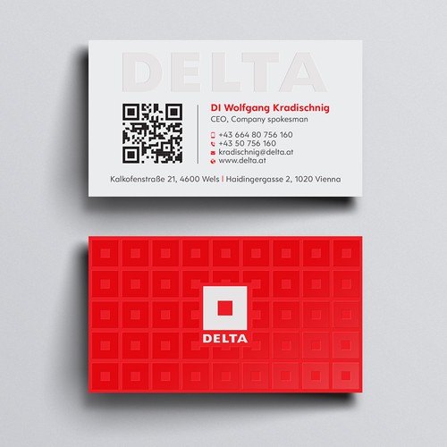 Diseño de DELTA Business Card Relaunch de Design sp