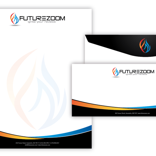 Business Card/ identity package for FutureZoom- logo PSD attached Diseño de pecas™