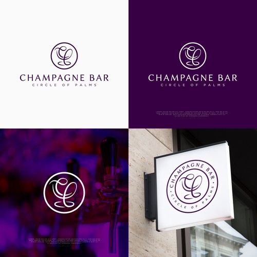 Luxury and modern Champagne Bar logo Design by prntscrn