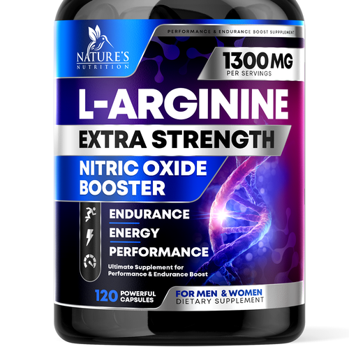 Powerful L-Arginine Capsules Design Needed for Nature's Nutrition-ontwerp door rembrandtjurin