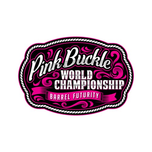 Pink Buckle World Championship Barrel Futurity Logo & brand identity