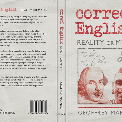 Create an attractive cover for a paperback book about language Design by Callunna