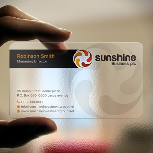 Sunshine | Business card contest