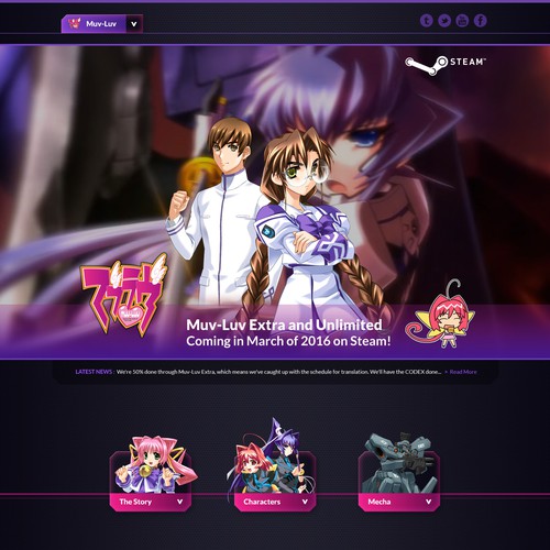 Create a Homepage Design for Japanese Visual Novel Muv-Luv! Design von Floating Baron