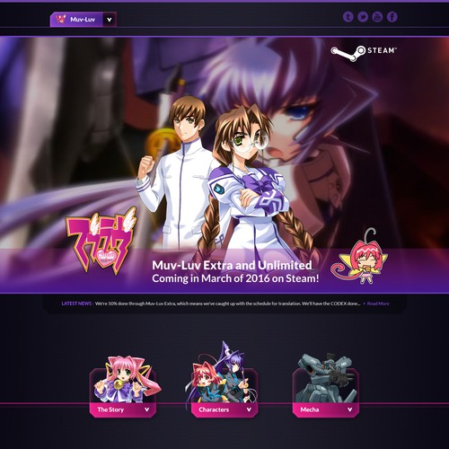 Create a Homepage Design for Japanese Visual Novel Muv-Luv! Design by Floating Baron