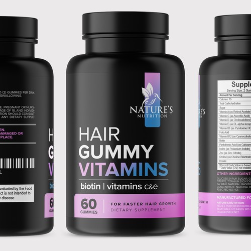 Nature's Nutrition needs a Gummy Vitamins black label Design by vitalfuerze