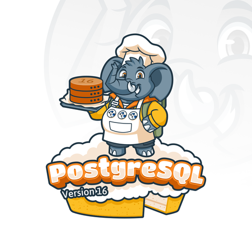 PostgreSQL v16 Release Artwork Design von ridjam