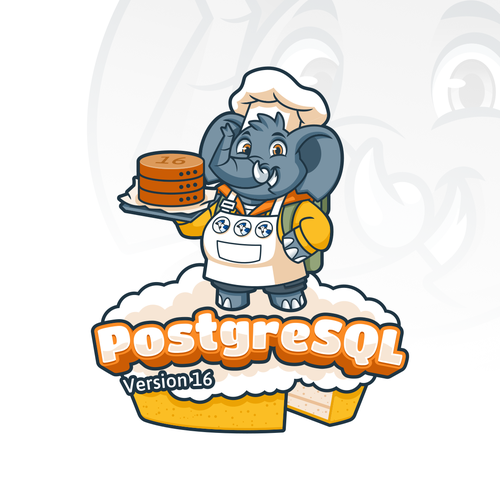 PostgreSQL v16 Release Artwork Design by ridjam