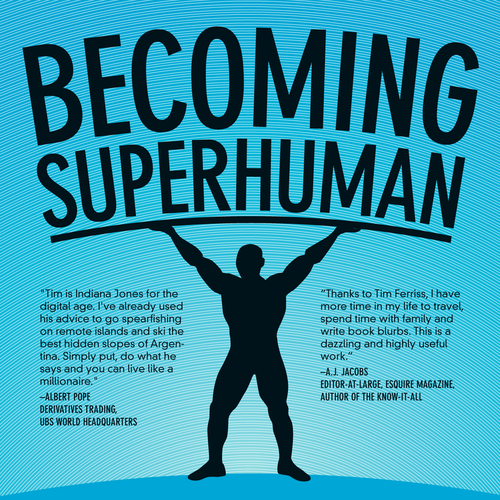 "Becoming Superhuman" Book Cover Diseño de ffvim