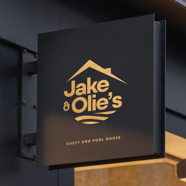 Design by Subhan Mir® titled "Logo For Jake & Olie's Guest and Pool House "
