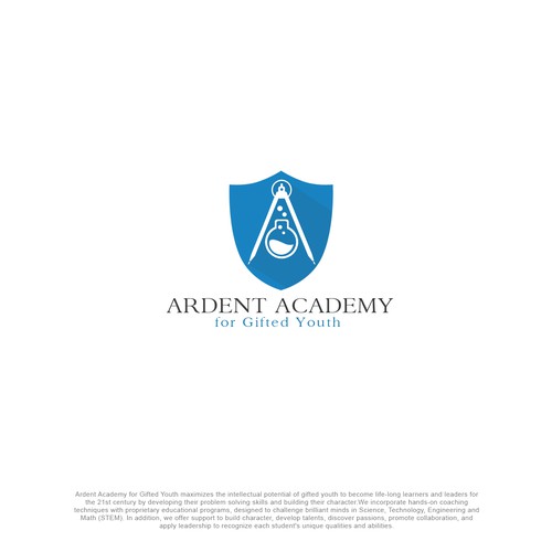 Create a new logo for Ardent Academy, a K-12 STEM education startup (science, technology, engineering and math) Design réalisé par jyrldvs