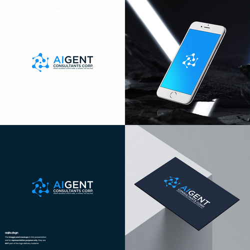 AI Agent Company: Appealing to small to medium sized businesses. Design by aqiio.dsgn