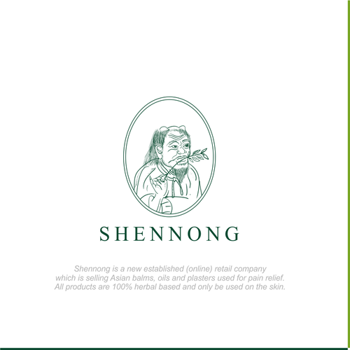 Shennong logo for a new market entry of Asian herbs in EU Design by bismillah_studio