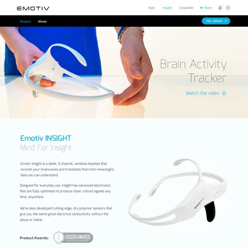 Redesign website for International Award Winning EEG system Design by Zallhady