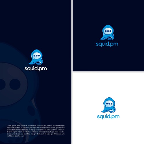 Design a squid logo for a messaging app/website/social network Design by DJstudio