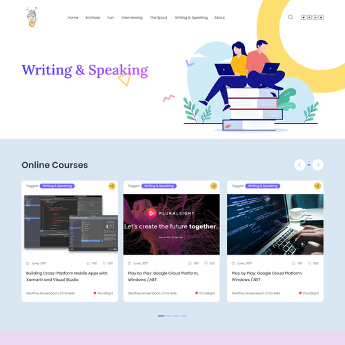 modern redesign for fun technical blog site Design by Xbeezi