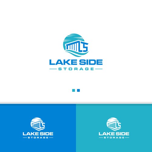 Standout logo for a self storage facility next to a lake. Targeting boats and rvs Design by StudioJack