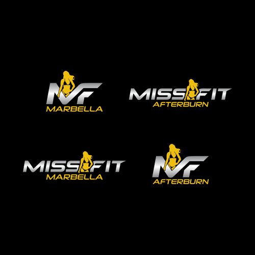 Create a strong woman´s only fitness logo for miss fit afterburn, concursos  de Logotipos