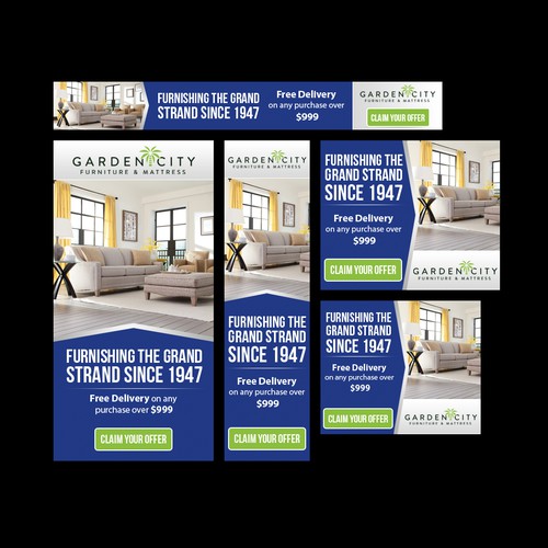 Dynamic Animated Web Banners For Coastal Furniture Store Banner