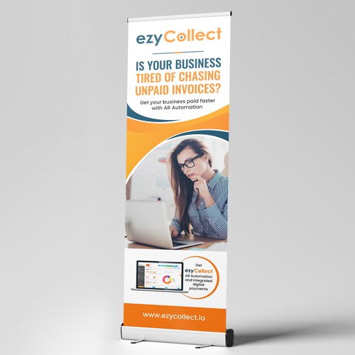 B2B Saas Pull Up Banner for Trade Show Design by dezignedge*