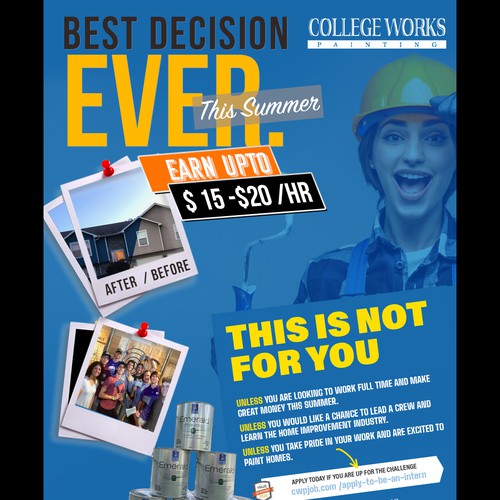 Summer Job Full Page Magazine Ad Design by ArtRevolution