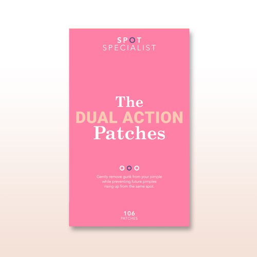 Pimple Patch PACKAGING to appeal to FEMALE BEAUTY user Design by ag16