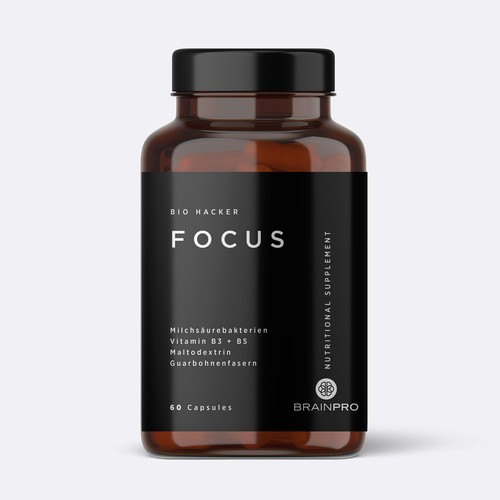 Design a product label for a bio hacker brand - Brain Pro Design by MKaufhold