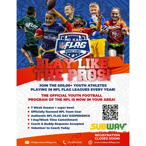 NFL FLAG Youth Football Flyer Design by Eraa Effects