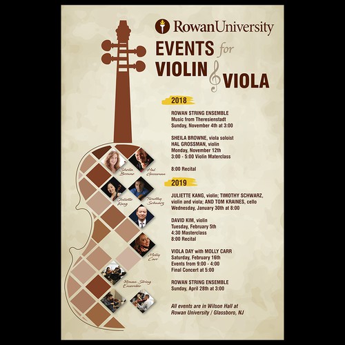 Music Series Poster violin/viola Design by omsplus