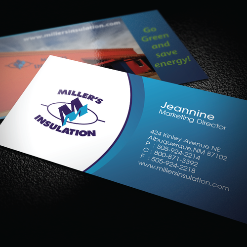 Business card design for Miller's Insulation Design by uxboss™