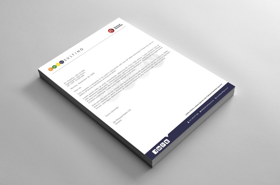 Letterhead Design for Accounting Firm | Stationery contest