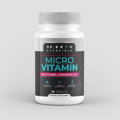 We Need a Vibrant and Scientifically-Inspired Label Design for MicroVitamin Design by Poroyo