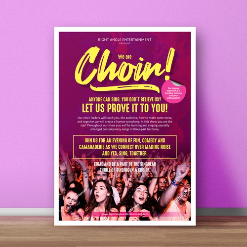 WE ARE CHOIR ad mats for Touring Production!! Design by djokosoe