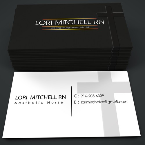 Modern, bold, bright! one of a kind business card for nurse | Business card  contest | 99designs