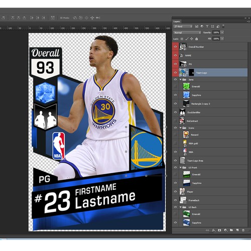 Basketball card template, Other art or illustration contest