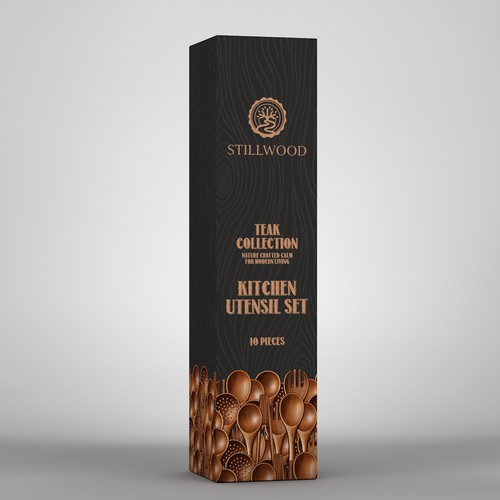 Designs | Premium Box Packaging Design for Wooden Kitchen Utensil Set ...