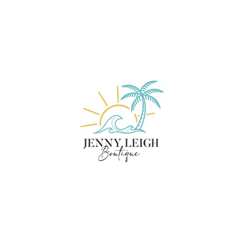 Design a standout logo with a coastal vibe for online boutique Design by Web Hub Solution