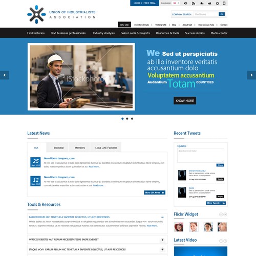 $3000 GUARANTEED !! ****** Just a "homepage" design for the Industrialists Association Réalisé par Harshall