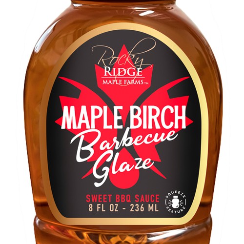 Vintage Label for Birch and Maple Syrup Barbecue Glaze Design by _fra_