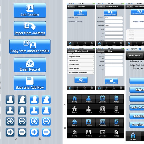 Buttons and icons wanted for Healthcare Mobile App Design by dedonk