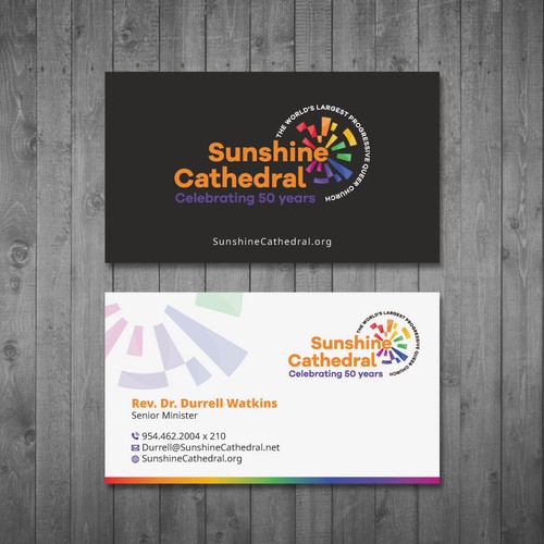 Business Card for Growing Progressing LGBTQ Church Design by Tcmenk