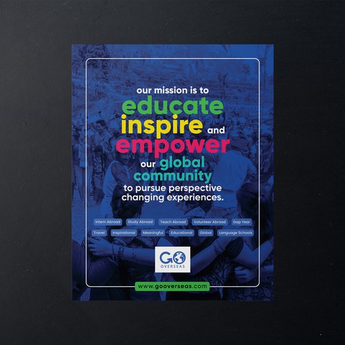 Poster Design for Travel Company Mission Statement Design by Zyatu