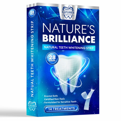 Natural Design Needed for Nature's Brilliance Whitening Strips Design by GenScythe