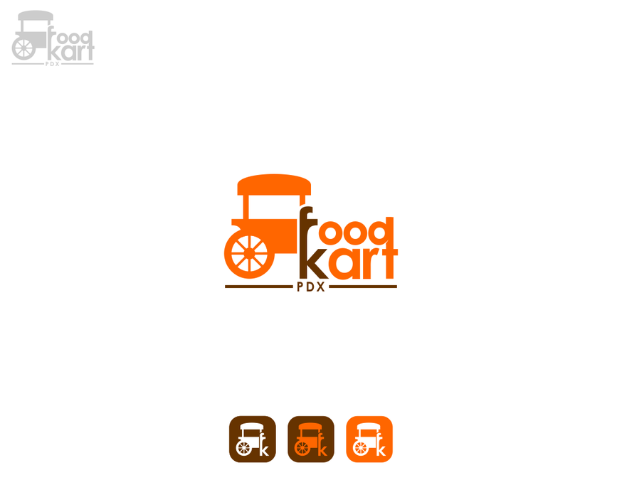 Create a logo to mean both foodcarts (Foodtruck & food service carts