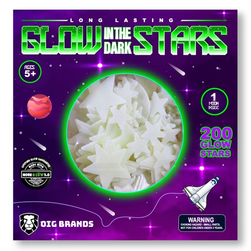 コンペ「Redesign Glow in the dark stars packaging」のデザイン by Dilenyさん 