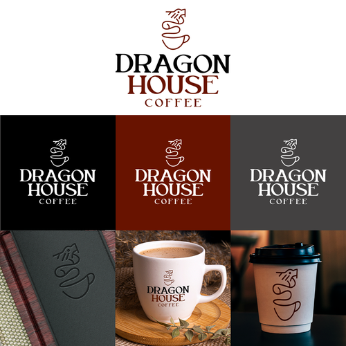 Design a Mediaeval Dragon Logo for a Coffee Company Design by Luis Delgado