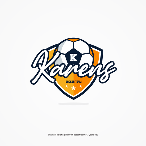 Fun creative logo for a teenage girls soccer team Design by Raden Gatotkaca