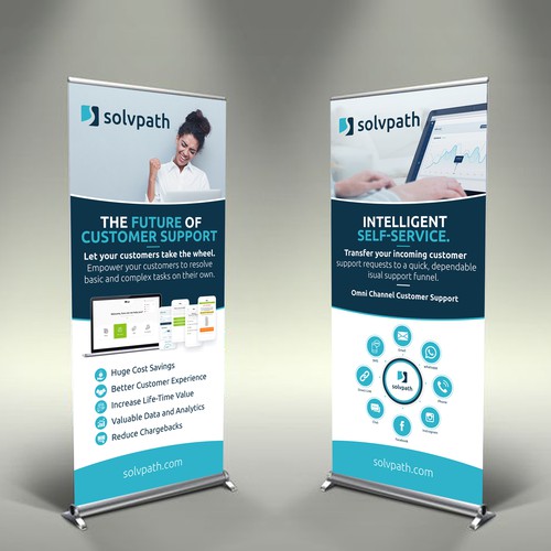 Self-Service Support Pop Up Banner Design by icon89GraPhicDeSign