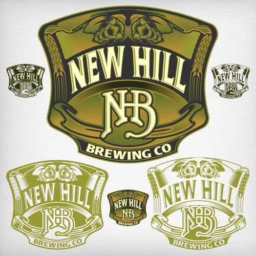 Blend sophistication with edge to create attention grabbing logo for New Hill Brewing Co. Design by DataDesign99d