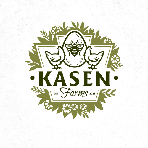 Logo design for small family farm that both dad and 7 year old daughter will love. Design by Alex Silvanovič